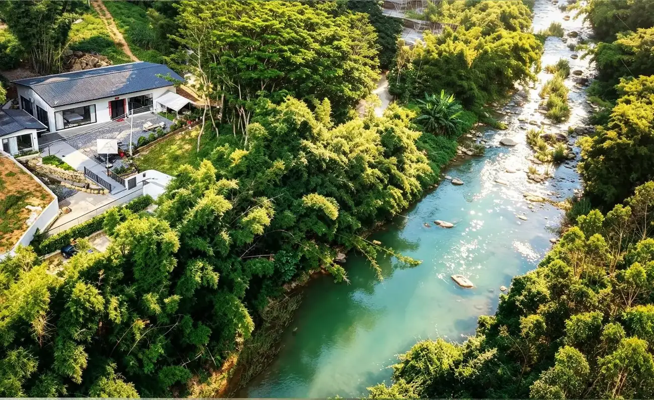 溪畔四合小院｜溪边别院｜4 房 7 床 私汤竹居