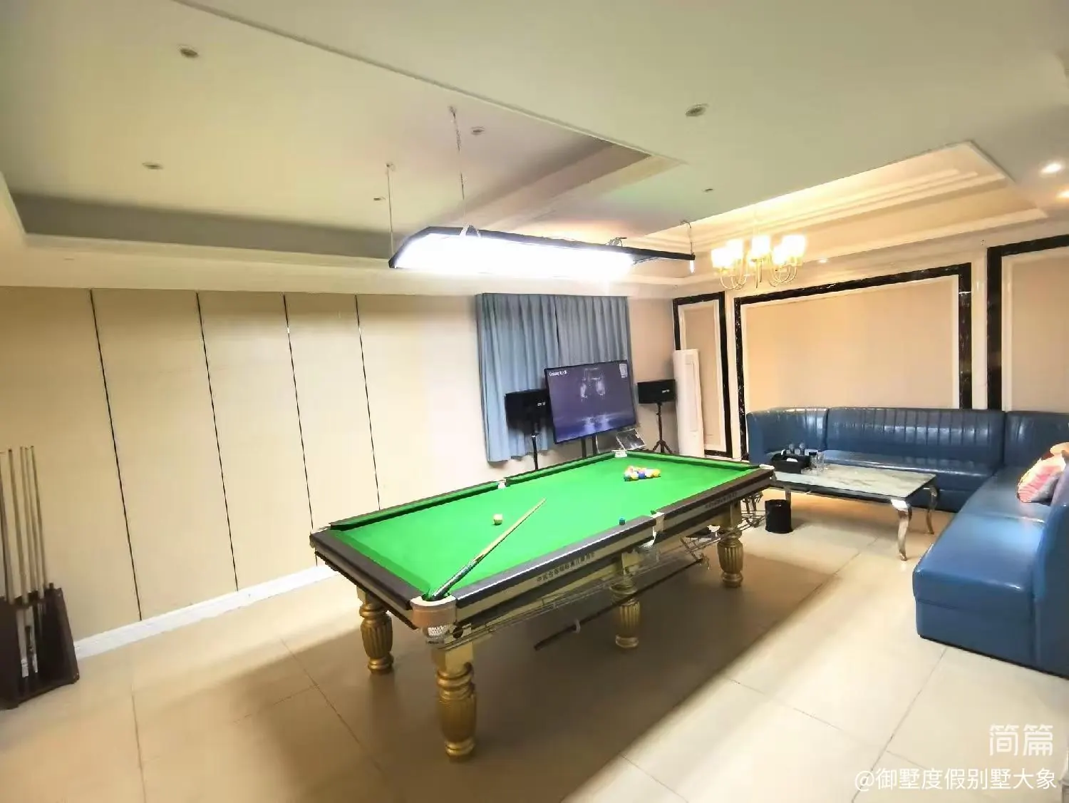 柯海居 •珠海海泉湾•4房6床别墅 ▏台球｜中式黑🎱比赛台球桌｜KTV/麻将/户外泳池/私享厨房/80记忆街机 全屋小米分体空调、制冷效果好