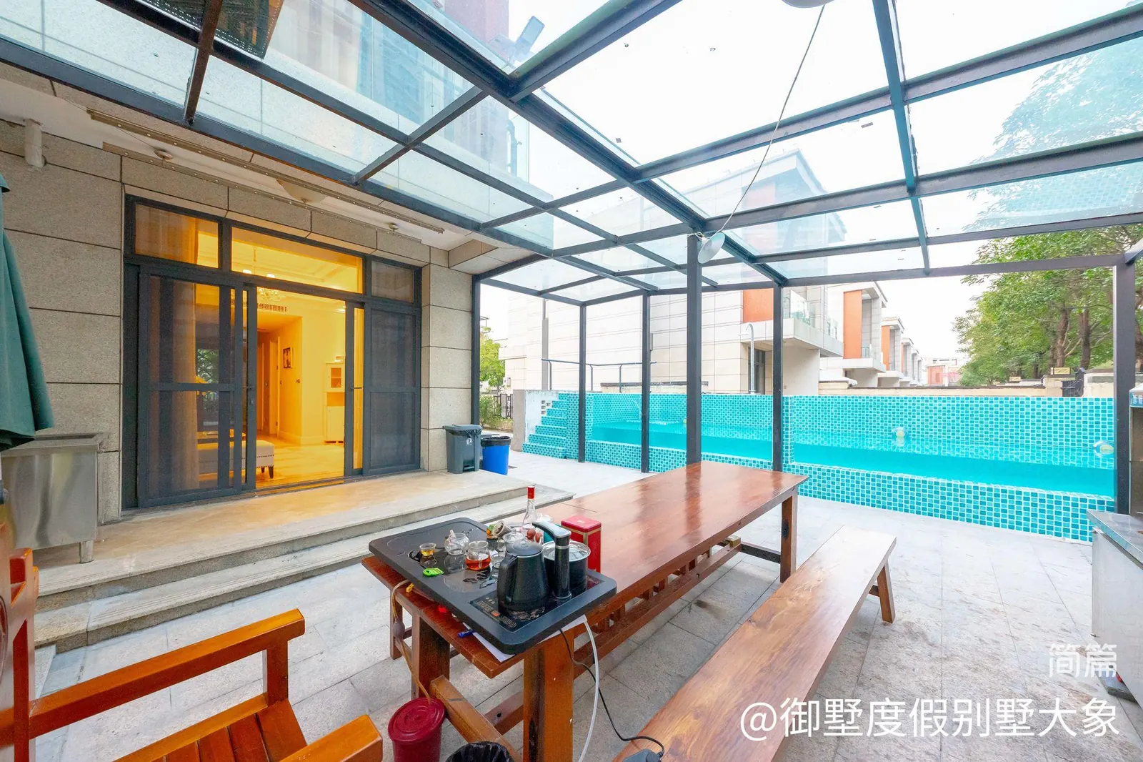 流星花园B 珠海海泉湾•6房10床别墅｜温泉泡池/黑8台球/KTV/麻将/烧烤/游泳池｜儿童积木墙 全屋美的分体冷暖空调