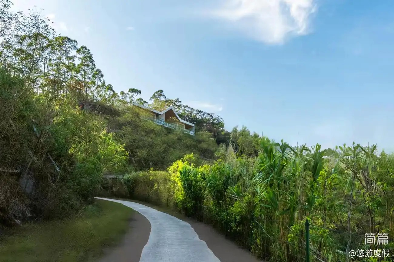 别墅外景 一路上都是青山绿水， 悠闲惬意