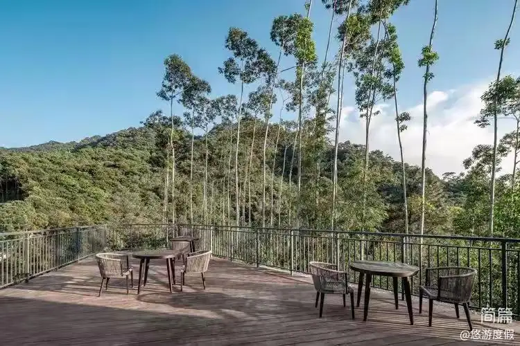 视野绝佳的大型露台，可以饮茶听歌看风景；