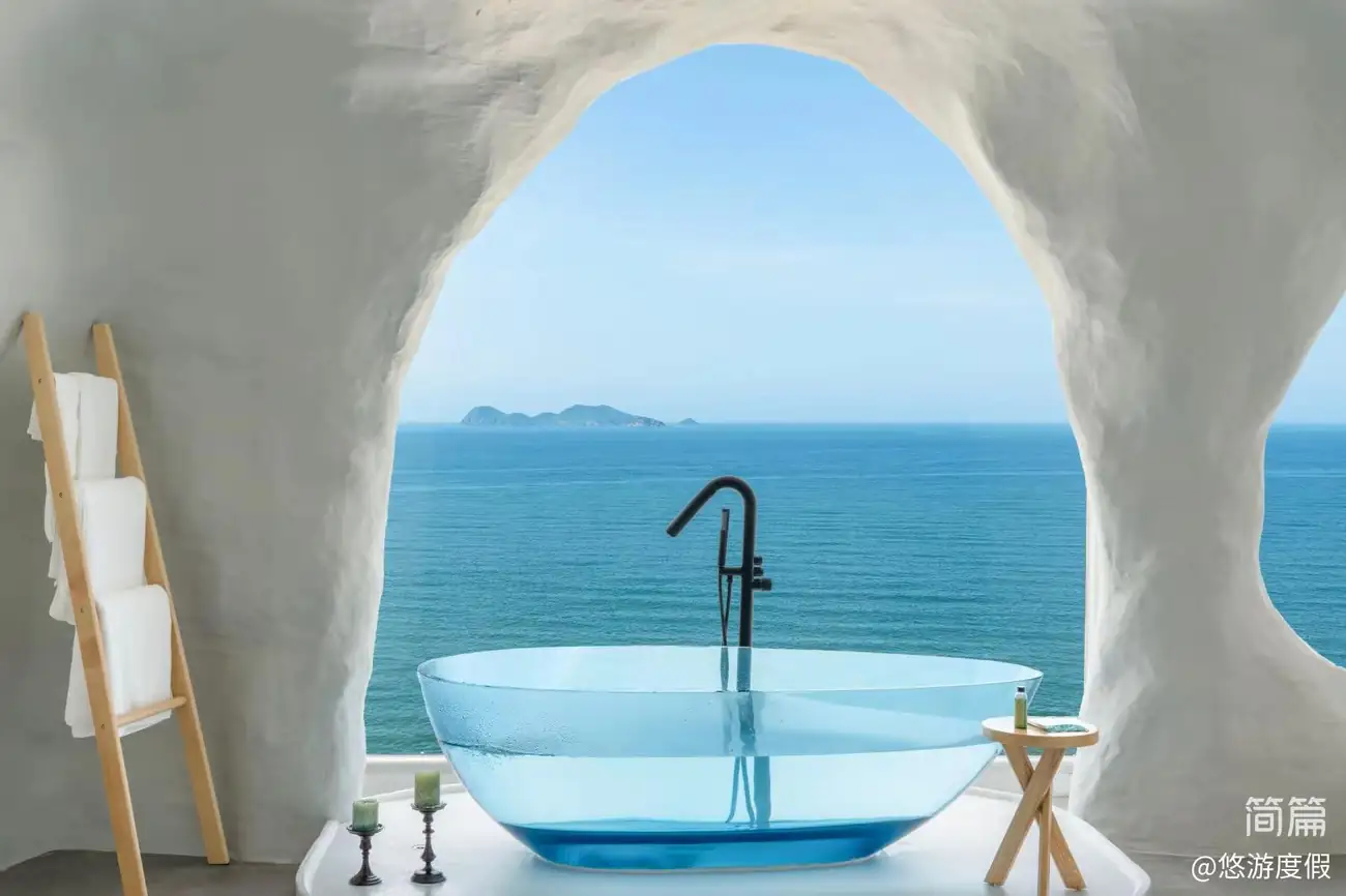 MIYUE 蜜悦·圣托里尼 惠州·双月湾海景美宿🌊 栖于洞穴之境 | 随海浪翩跹入梦 可单间预定 or 26房30床团建包场 🍸每房含双人早餐、下午茶、鸡尾酒套餐、旅拍