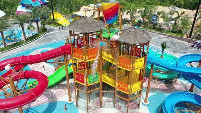 熹乐谷全新山景亲子6房13床温泉别墅 疗愈放松 自动麻将 JBL音响ktv 滑梯泳池