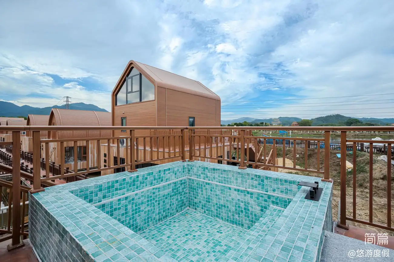 湖心别墅·烟花看台·鸟巢屋 3+1房5床·露台泡池·麻将·客厅·烧烤桌
